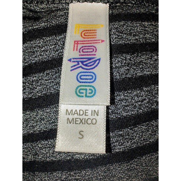 New with Tags LuLaRoe Classic Tee - Size S - Black Gray Striped Women's Comfort - Picture 2 of 9